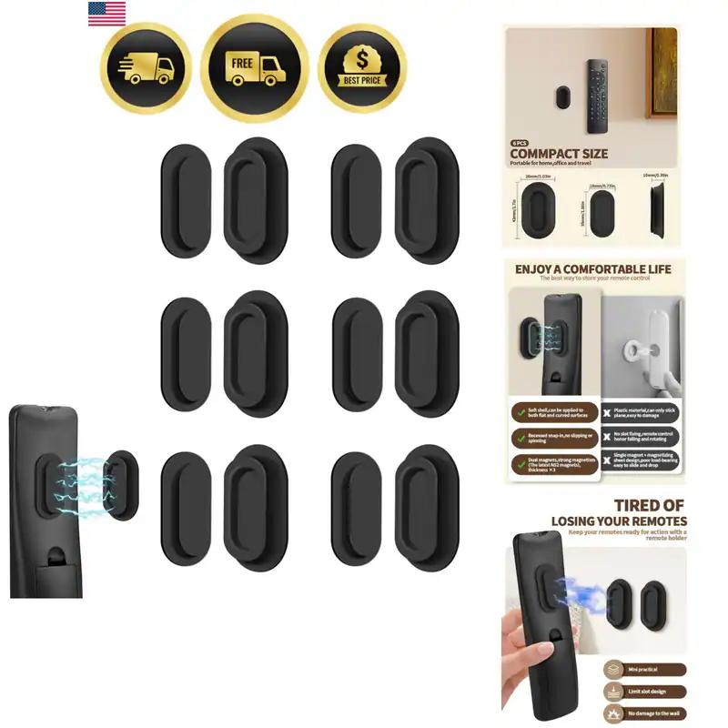6er Pack Magnetische Fernbedienung Halter - Verbesserte Silikon Magnetische