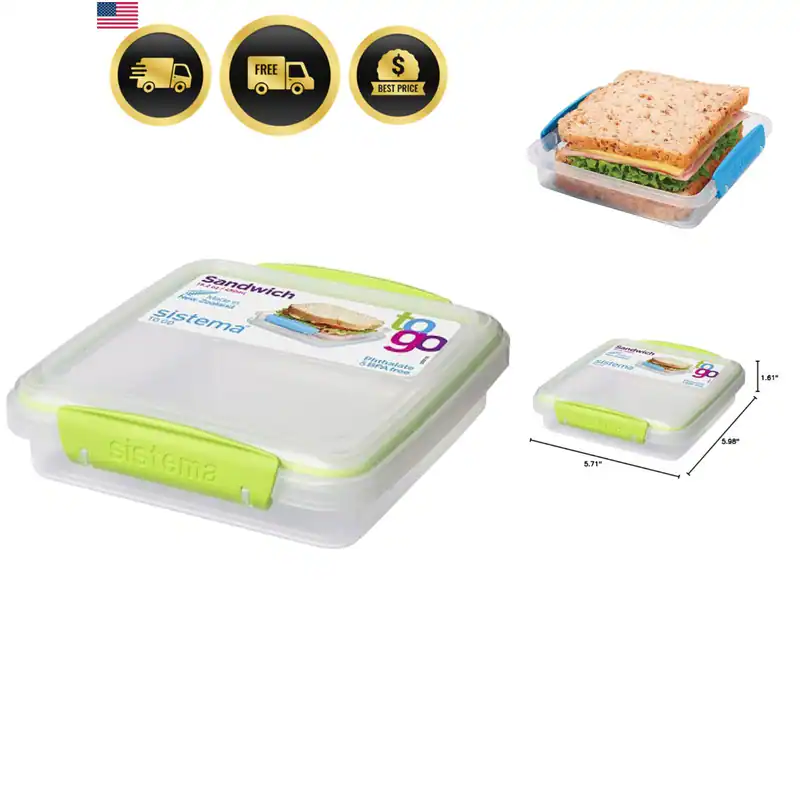 450 ml Sandwichbox to Go, eine Box Farben können variieren