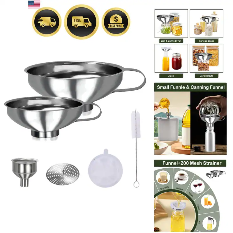 Einmachtrichter zum Befüllen von Einmachgläsern, Flaschen 5er Pack