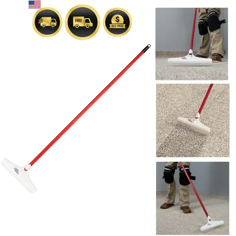 12" Teppichrechen und Groomer mit 51" Griff