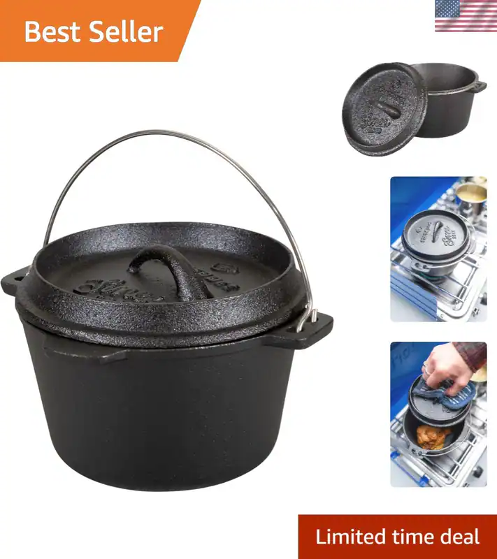 Pre-Seasoned Dutch Oven aus Gusseisen
