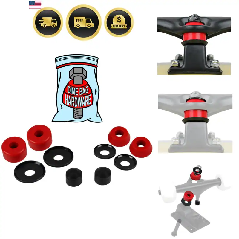 Skateboard Truck Umbausatz Buchsen Unterlegscheiben Pivot Cups für 2 Trucks