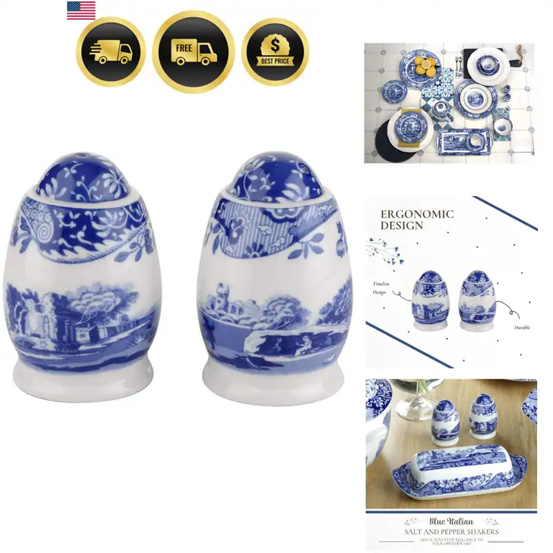 Spode - Blue Italian - Spode Blue Italienische Salz- und Pfefferstreuer -