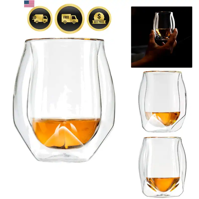 WHISKYGLAS Klar Einzelglas mit Poliertuch