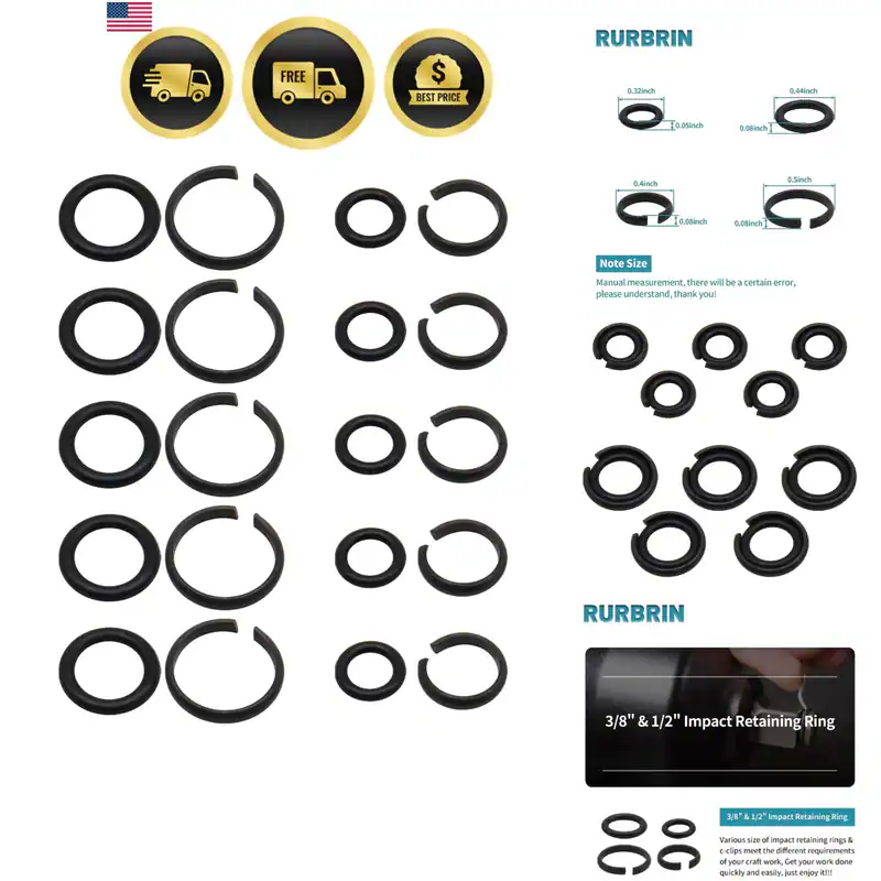 1/2 Zoll & 3/8 Zoll Schlagschrauber Sicherungsringe mit O-Ring für Elektro &...