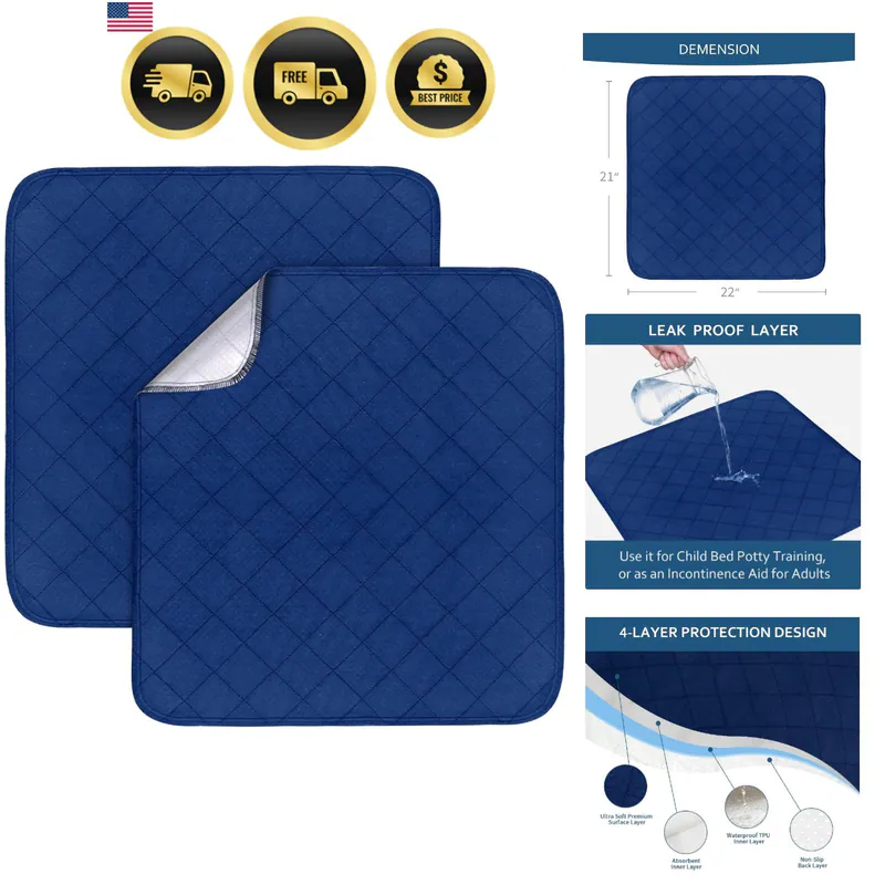 Wasserdichte Stuhleinlagen für Inkontinenz 22" x 21", 2er Pack rutschfest