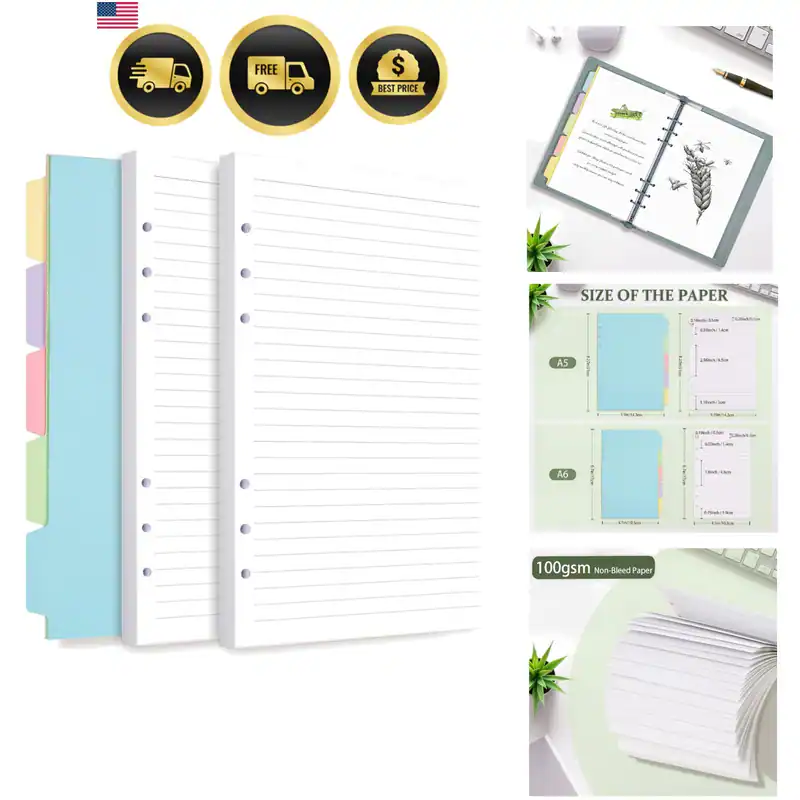 A5 Nachfüllpapier, Planer Einlagen für A5 Ordner Budgetplaner Zeitschriften
