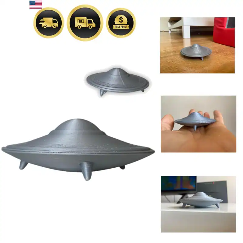 UFO fliegende Untertasse Figur - 3D gedruckt Sci-Fi UAP Schreibtisch Dekor,