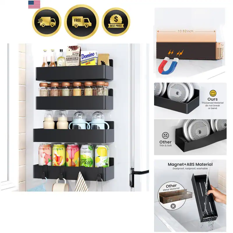 Magnetisches Gewürzregal für Kühlschrank, Küchenorganizer und