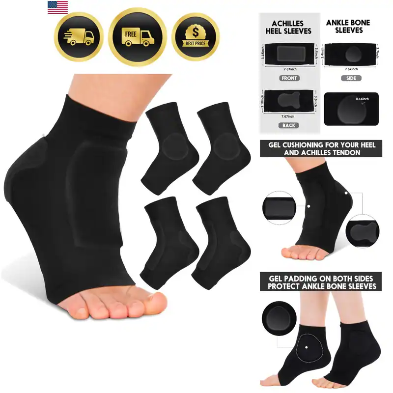 2 Paar gepolsterte Schlittschuh Socken Eislaufen Schutzsocken Lace Bite Gel
