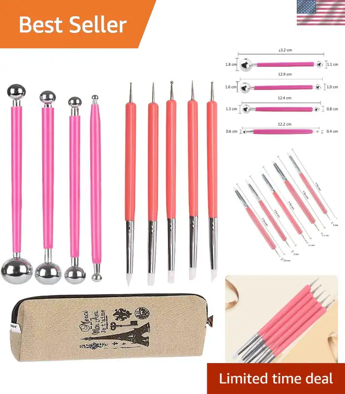 Clay Dotting Tools Set Keramik Polymer Silikon Prägung Punktiernadeln