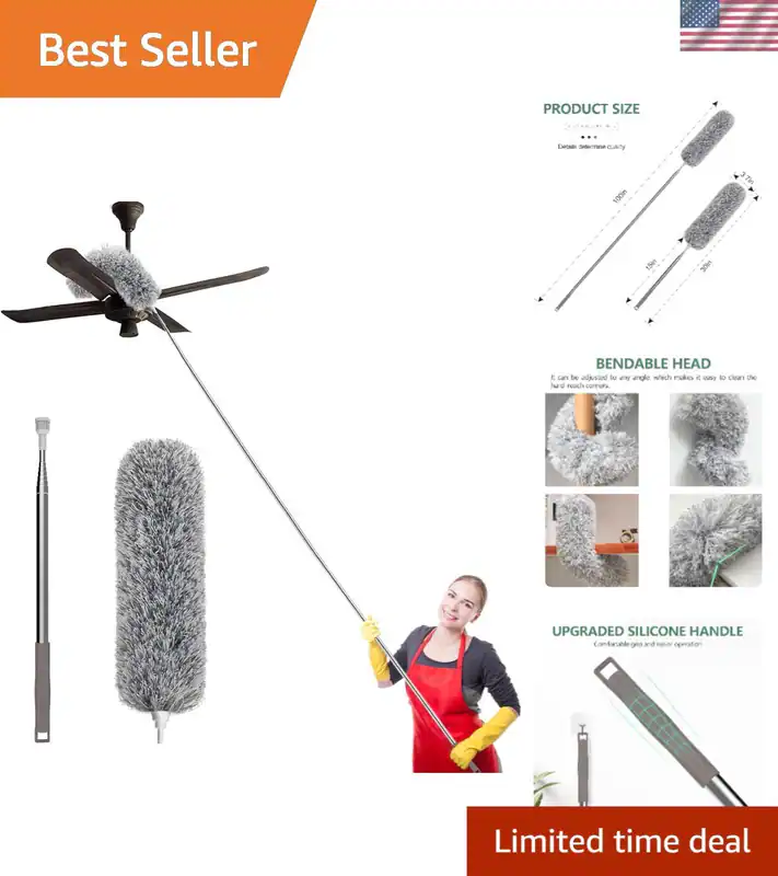 Ausziehbarer Staubwedel Mikrofaser Ventilator Decke Möbel Reinigungswerkzeug