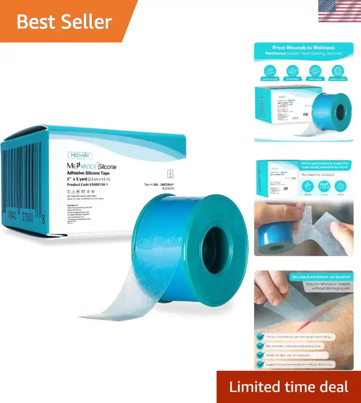 Silikonband Hypoallergen Wasserdicht Hautsicher Medizinisch Kleber 1 Zoll
