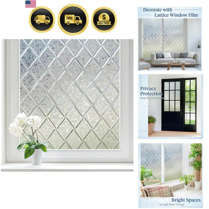 Fenster Sichtschutzfolie Deko Milchglas Fensterfolie, Sonnenschutz Beize...