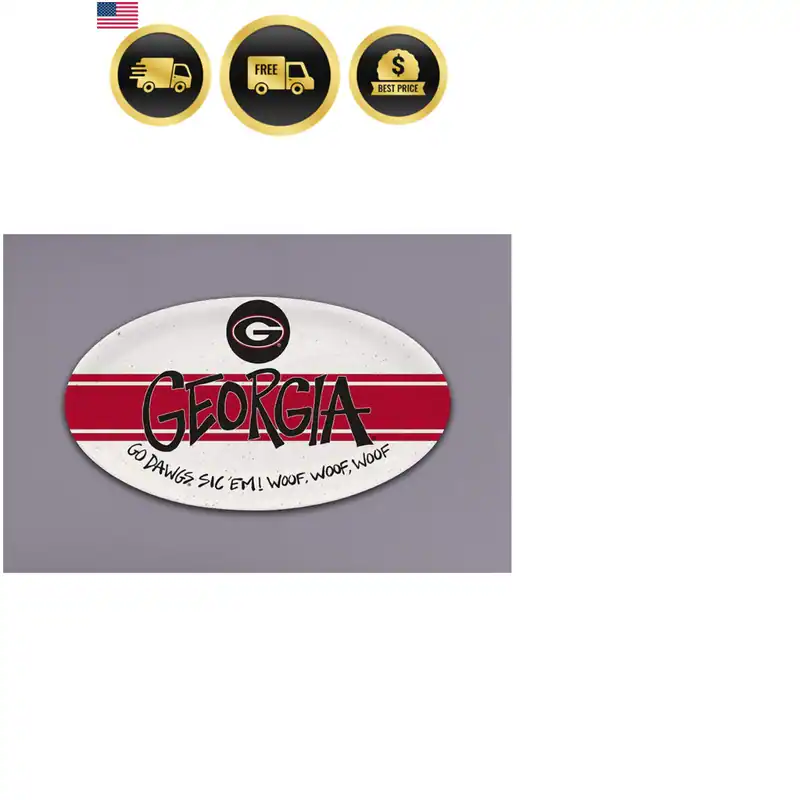 Georgia Bulldogs schwere ovale Melaminplatte