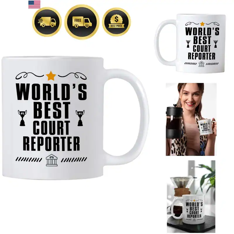 Hofreporter Geschenke. 11 Unzen Court Reporting Kaffeebecher. Weltbeste Repor...