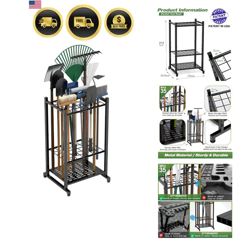 Gartengeräte Organizer, Hof Werkzeug Turm Regal für Garage Organisation und