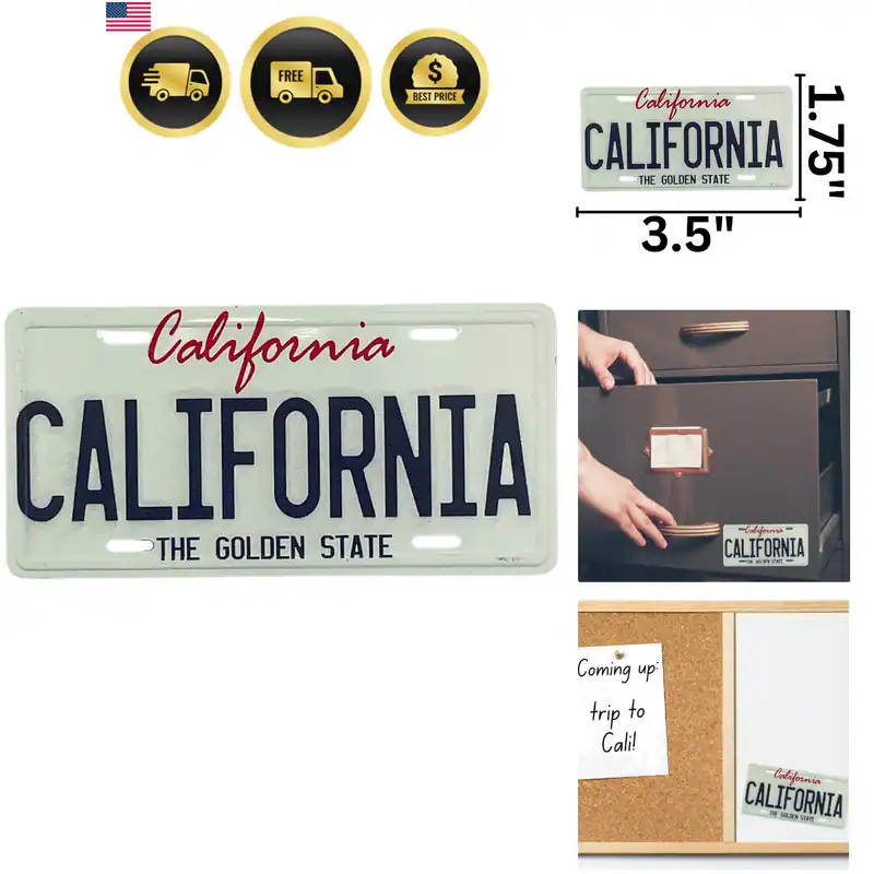 California Nummernschild Mini Magnet Replik Dekoration für Kühlschrank