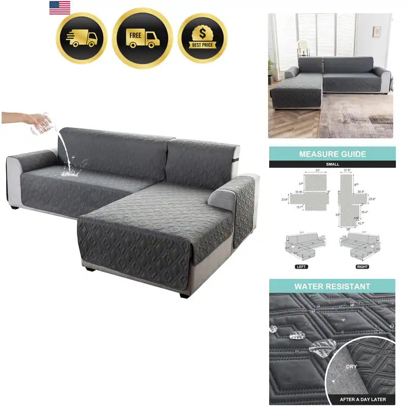Schnitt Couchbezüge für Hunde L Form Sofabezüge Chaiselongue Bezug Reve...
