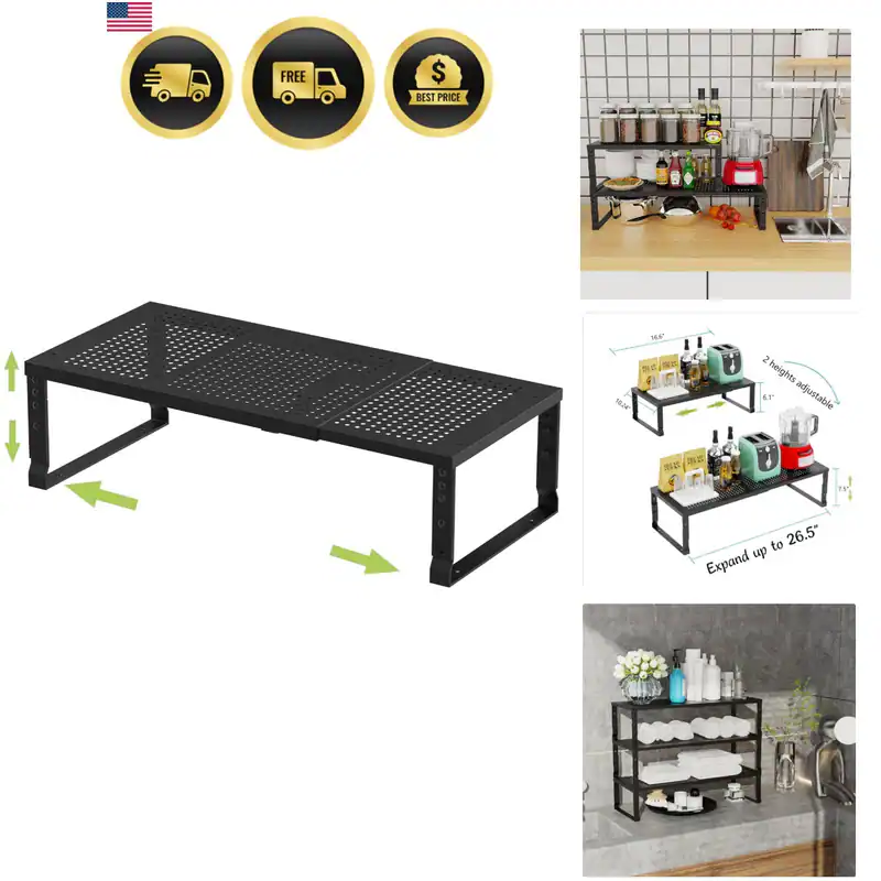 Erweiterbar Verstellbar Stapelbar Küche Organizer, Gewürzregal, Metall