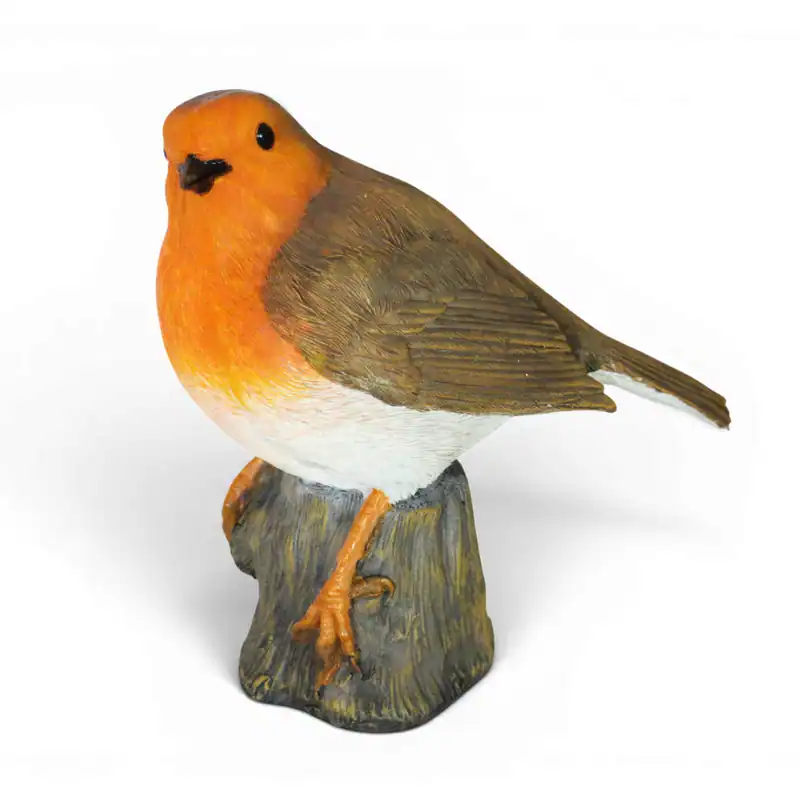 Garden Creations Rotkehlchen Rotbrust. Gut detaillierte Harz Vogel Tierwelt 13H