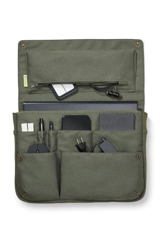 KOKUYO Bag in Bag PC-Beutel 13,3/14,0 Zoll A4 horizontal BIZRACK olivgrün