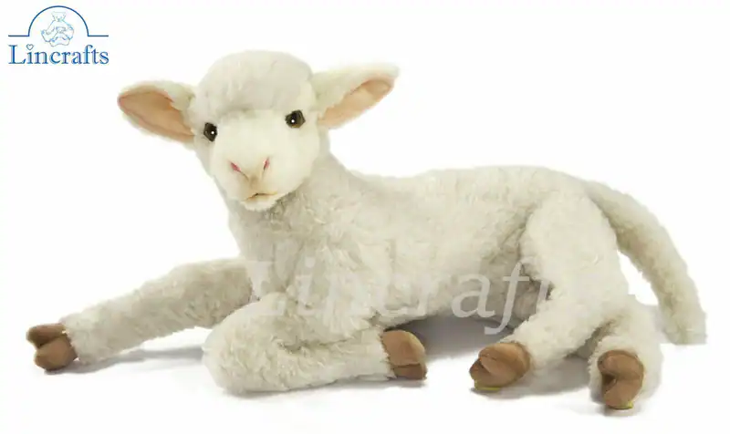 Hansa liegendes Lamm 6563 Plüschtier Kuscheltier Schafe verkauft von Lincrafts