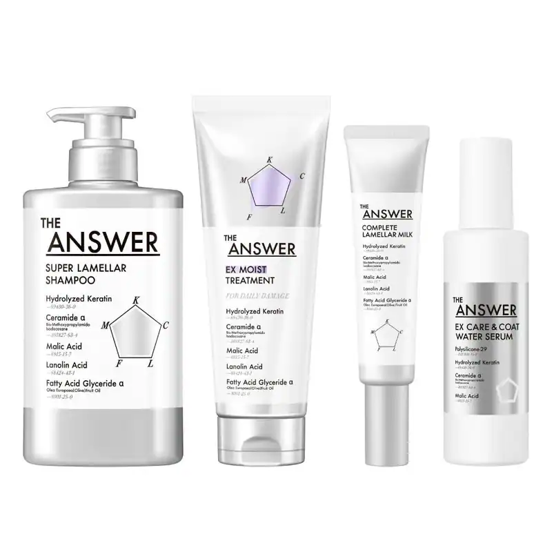 THE RESPONSE 4-teiliges Set: Shampoo, Conditioner, Lamellenmilch und Sera Hair
