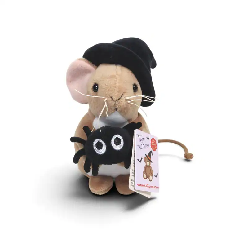 Teddy Hermann Halloween Maus mit Spinne Plüschtier Stofftier Geschenk 94704 Deko
