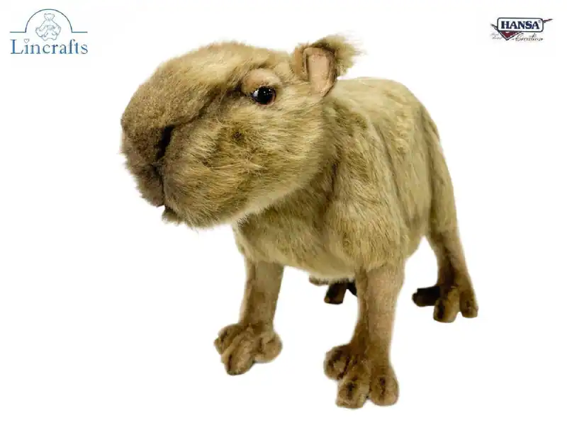 Hansa Capybara (Coypus) Lebensechtes Plüschtier Kuscheltier 33 cm L