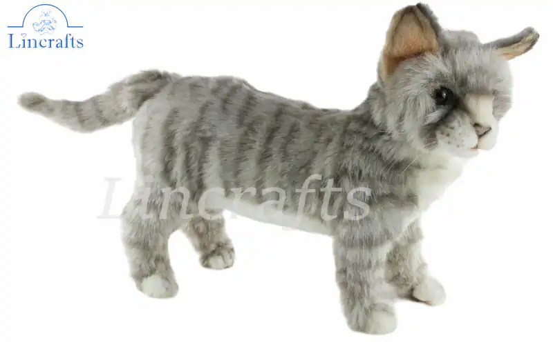 Hansa Grey Tabby Kätzchen 7179 Plüschtier Kuscheltier verkauft von Lincrafts UK