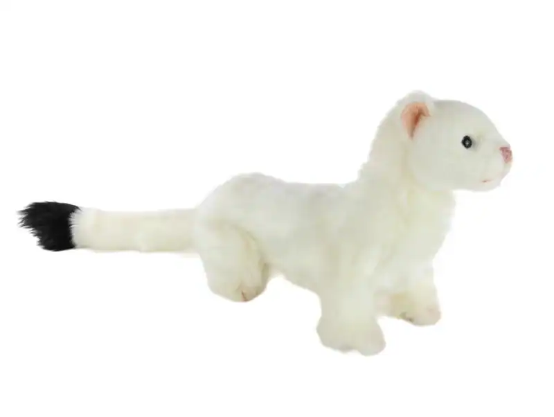 Hansa Frettchen Plüschtier Stofftier Tier Teddy Liebhaber Geschenk. Weißer