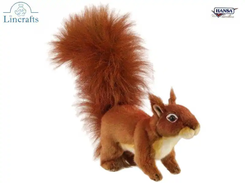 Stehendes rotes Eichhörnchen Stofftier von Hansa 8408 - brandneu - Lincrafts UK