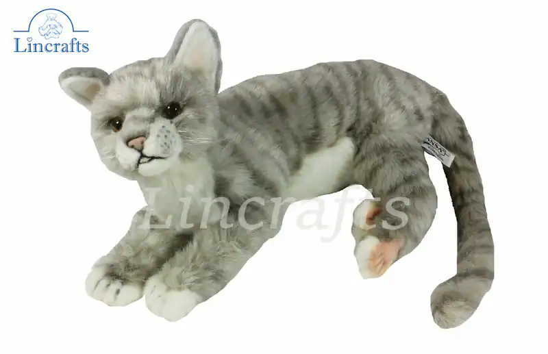 Hansa Grey Tabby Kätzchen 7198 Plüschtier Kuscheltier verkauft von Lincrafts UK