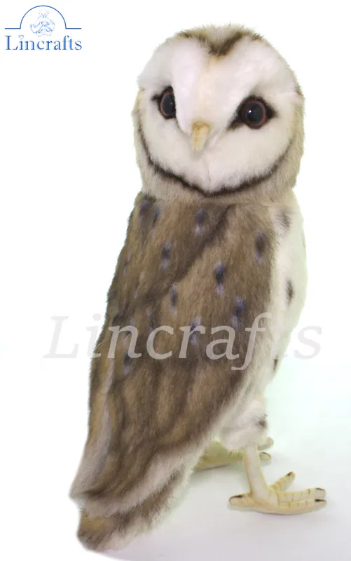 Hansa Schleiereule 7644 Stofftier Greifvogel - Brandneu - Lincrafts UK Est. 1993