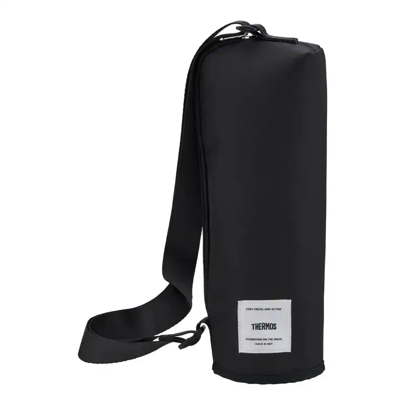 Cooled My Bottle Beutel mit Schultergurt für 1L, Stone Black