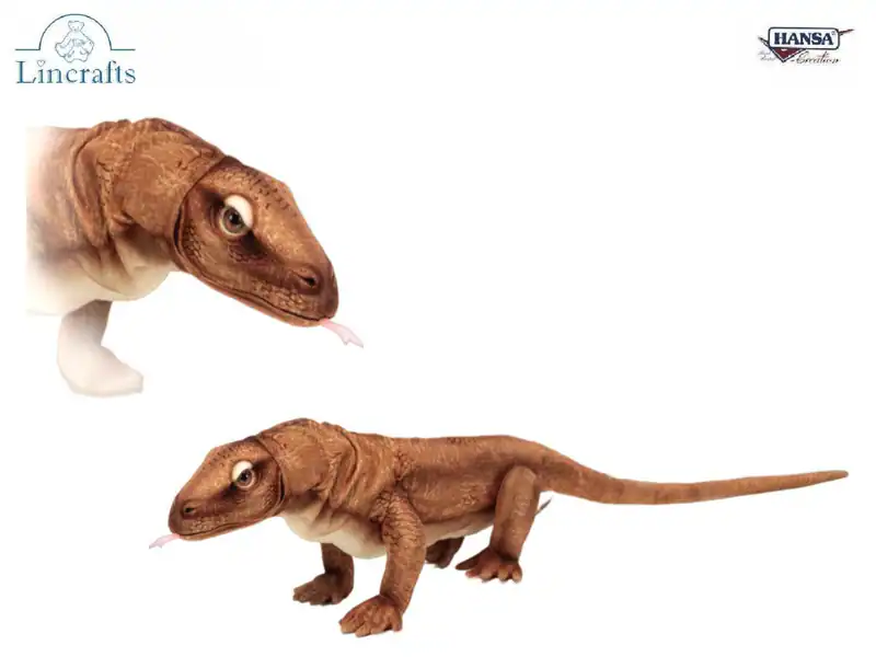 Hansa Komododrache, lebensechtes Stofftier Teddy Eidechse 70 cm L Geschenk