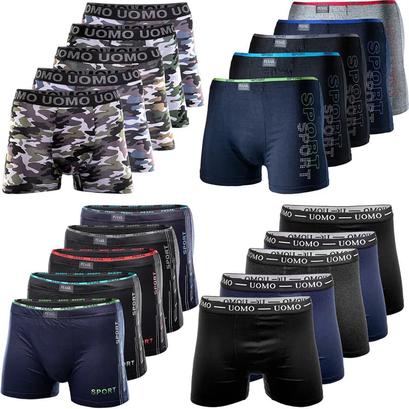 10er - 5er Pack Pesail Boxershorts Baumwolle Unterwäsche Unterhose Herren M- 6XL
