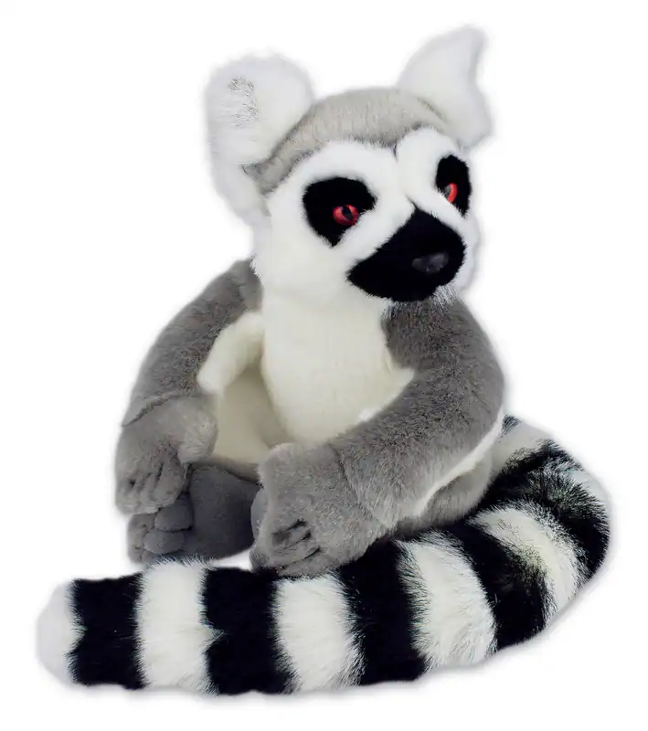 Ringelschwanz Lemur Stofftier, Plüsch Teddy Tier Geschenk, Ringelschwanz Wild