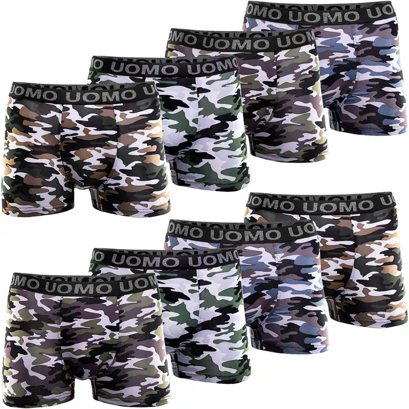 Herren Boxershorts Pesail Übergrößen Unterhose Modal Baumwolle Camouflage M-6XL