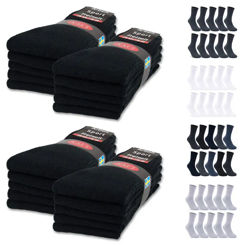 10 | 20 | 30 Paar Sportsocken Tennissocken Arbeitssocken Herren Damen Socken