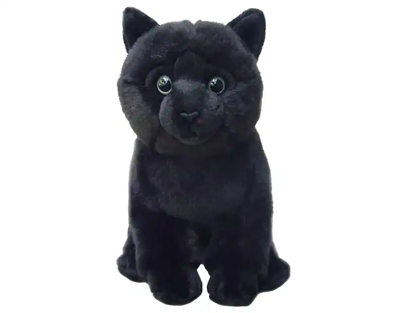 Faithful Friends sitzende Bombay schwarze Katze 24 cm hoch Plüschtier