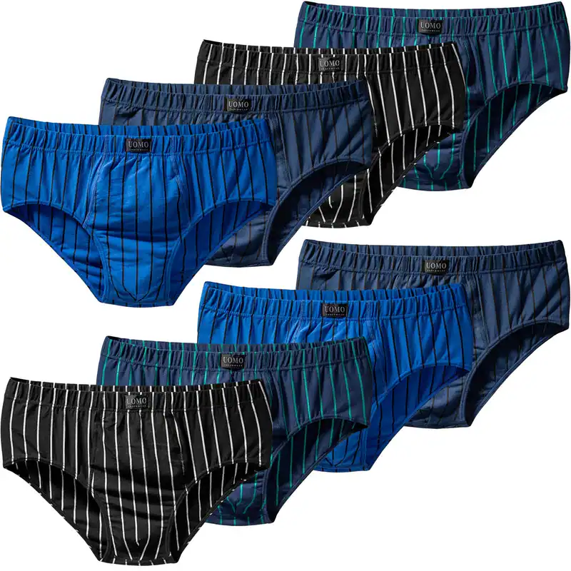 10er Pack Herren Slips Briefs Baumwolle M-10XL Unterhosen Übergröße Mehrfarbig