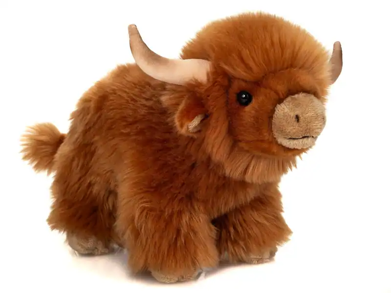 Teddy Hermann Highland Kuh Plüschtier Stofftier Teddy Bauernhoftier, Rind