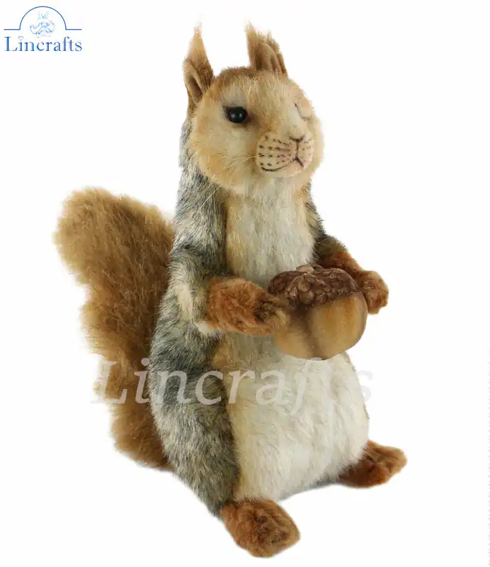 Hansa sitzendes graues Eichhörnchen 8047 Stofftier verkauft von Lincrafts UK
