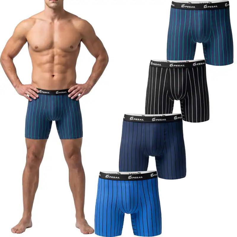 4er - 8er Pack Herren Boxershorts mit verlängertem Bein ohne kratzenden Zettel