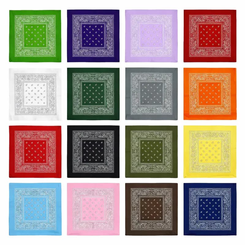 Bandana Baumwolle Halstuch Kopftuch Tuch Nikki Bandanas Biker Paisley Uni Muster