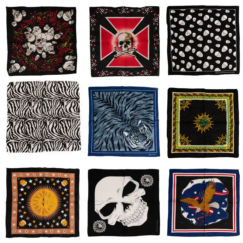 KOPFTUCH HALSTUCH BANDANA TUCH BIKER TOTENKOPF SKULL ADLER USA NICKITUCH MUSTER