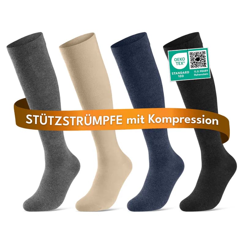2 | 4 | 6 Paar Stützstrümpfe Kompressionsstrümpfe Reisestrümpfe Herren Damen