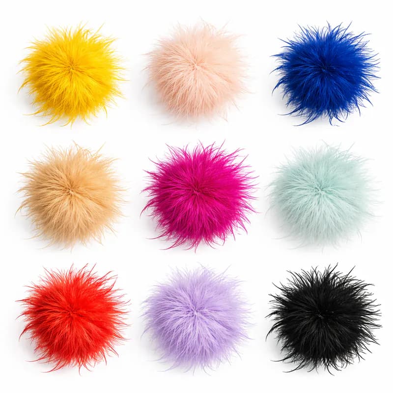 Federbrosche Straußenfeder Haarclip Anstecknadel für Party Fasching Blazer Kleid